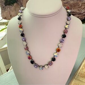 Sabika Crystal Silver Tone Summer 2014 Tennis  Style Necklace